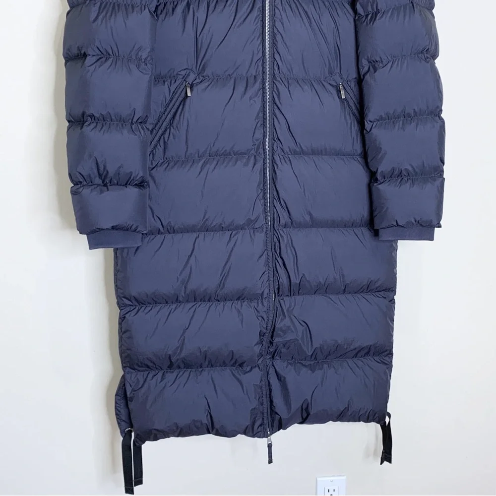 Parajumpers Panda Long Down Jacket (Sz L) Hooded Puffer Coat Navy - Picture 8 of 16